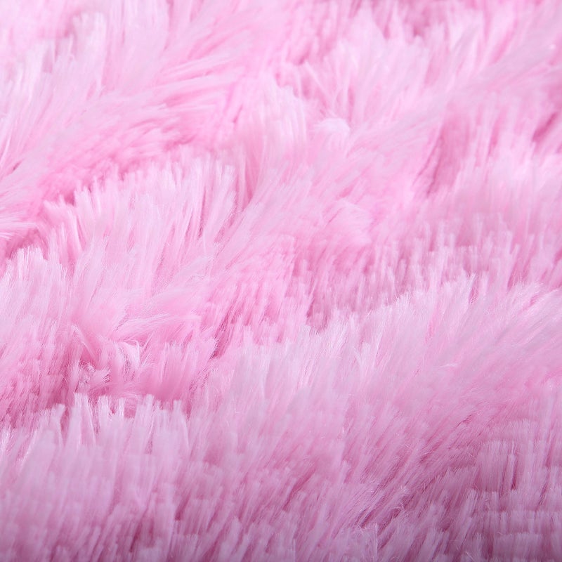 Reafort Luxury Long Hair, PV Fur, Faux Fur Body Pillow Cover/Case 21inx54in with Hidden Zipper Closure (Pink, Body) - Image 4